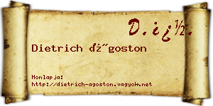 Dietrich Ágoston névjegykártya